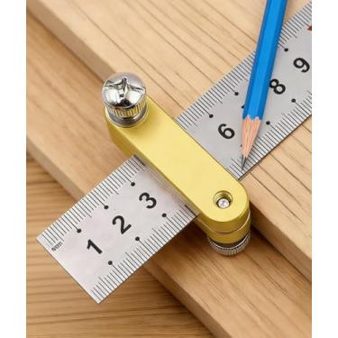 Imagem de 1 bloco de posicionamento de régua, localizador de linha de ângulo ajustável de liga de alumínio