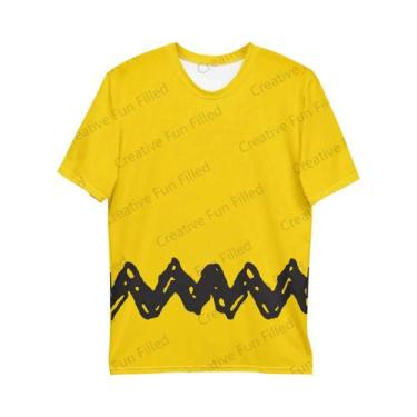 Imagem de Camiseta De Fantasia Charlie Brown Para Crianças E Adultos, Casual De 