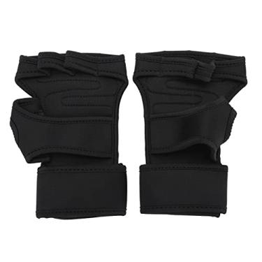 Imagem de aqxreight Luvas de Treinamento de Levantamento de Peso Fitness Sports Body Building Gym Mão Protetor de Palma LuvasM Simples Conveniente Abdômen e Fácil Puxá-lo Com Elástico para Mão e Academia (L)
