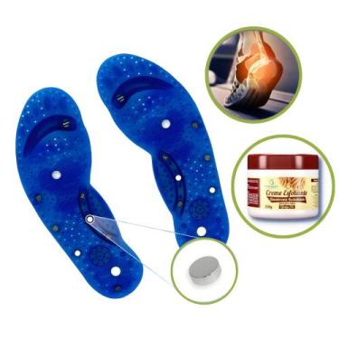 Imagem de Kit Palmilha Magnética Infravermelho Neodímio Pontos Reflexologia + Cr
