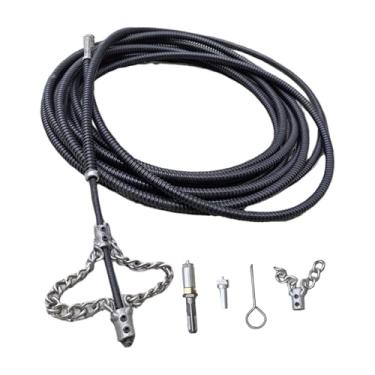 Imagem de Baoblaze Cabo de desentupimento tipo cobra, cabo de metal para desentupir canos, removedor de entupimentos para vasos sanitários, banheiras e