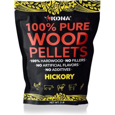 Imagem de Kona Pellets para Defumador Interno Hickory - Saco com Fecho Hermético de 2 Lb