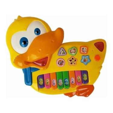 Imagem de Piano Duck Pato Teclado Musical Infantil - Max Mídia