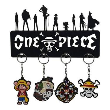 Imagem de Kit Porta Chaves E Chaveiros One Piece Organizador Parede - Zonaro Sto