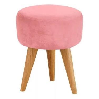 Imagem de Puff Redondo Pé Palito Banqueta(ROSA)