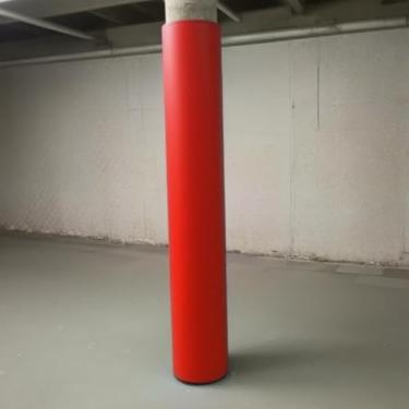 Imagem de Revestimento de estofamento de poste de porão branco de 2,1 m - Capa de coluna de segurança para academia, playground, cesta de basquete - Serve para hastes de 5 a 25 cm de diâmetro, almofada de poste