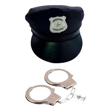 Imagem de Kit Fantasia Policial Completo com Quepe e Algema Ideal Festa Carnaval Halloween Cosplay Adulto