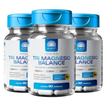 Imagem de Tri Magnésio Balance Complex Ca.nuts 338mg Ultra Concentrado - Dimalato, Bigliscinato e Taurato (3 Frascos - Para 90 Dias)
