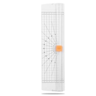 Imagem de Cortador de Papel Portátil para Tamanhos A4, Fácil de Usar, Ideal para Escritório e Artesanato de Recorte Guilhotina (A4 Branco)