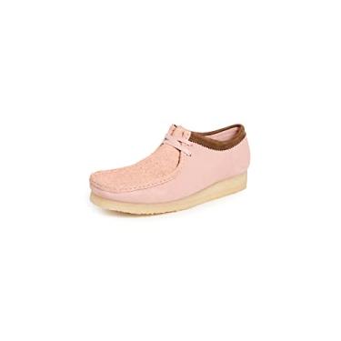 Imagem de Clarks Botas masculinas de camurça Wallabee, Camurça combinada rosa, 41