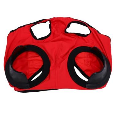 Imagem de Generic Capa para Olhos de Cavalo, Equipamento de Corrida Vermelho de Poliéster Respirável de Alta Elasticidade para Competições, Máscaras de Controle de Mosca de Cavalo Com Proteção