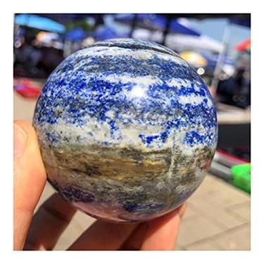 Imagem de Cristal natural áspero lápis-lazúli pedras preciosas bolas de cristal esfera de lazulin decoração de casa de joias vintage (tamanho: 50-60 mm)