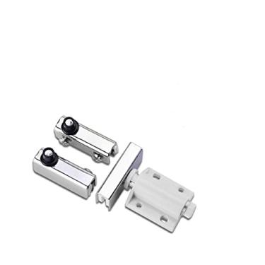 Imagem de Dobradiça de vidro prata DIY, acessórios de hardware braçadeira de vidro superior e inferior para cima e para baixo dobradiça de vidro do eixo, dobradiças de abertura livre (cor: dobradiça de porta