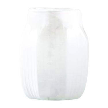 Imagem de Vasos de vidro branco, estilo simples, mesa de jantar, mesa, vaso de flores, entrada, flores secas, arranjo de flores, recipiente, vaso de mesa (A)