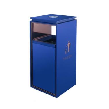 Imagem de Lixeira comercial de aço inoxidável corredor caixote do lixo hotel elevador porta do banheiro lixeira decoração externa (sem cinzeiro na parte superior: 29 x 29 x 72 cm)