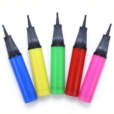 Imagem de Bomba de Encher Bexiga e Balão Manual - Inflador Prático para Festa de Aniversário e Eventos - Enchedor de Ar Resistente e Leve - Bico Cônico com Alta Pressão - Cores Sortidas