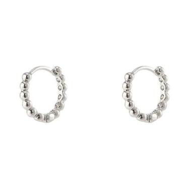 Imagem de Brincos De Argola Vintage Femininos Em Ouro E Prata Com Pérolas Redond