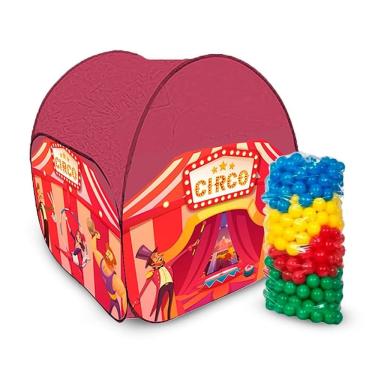 Imagem de Barraca infantil circo com 50 bolinhas resistentes - 75x75cm
