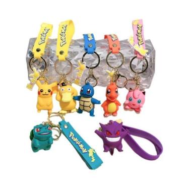 Imagem de Chaveiro De Silicone Pokémon Para Crianças: Pikachu, Charmander, Squir