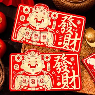 Imagem de Envelopes vermelhos de ano novo chinês Wish You Prosperity 2026 Hong Bao Lucky Money Cash Envelopes God of Wealth pacotes vermelhos para cavalos lunares suprimentos de festa de ano novo