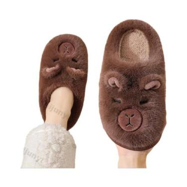 Imagem de Pantufas De Algodão Fofas De Capivara Para Crianças, Quentes E Antider