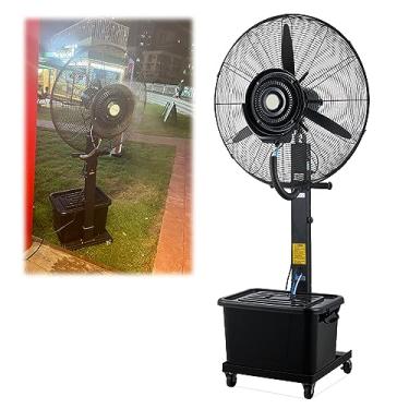 Imagem de Ventoinha de nebulização externa de alta velocidade 55,9 cm/66.0 cm/76.2 cm, ventilador de pulverização impermeável de 3 velocidades para pátios e quintais, tanque de 11 galões para eficiência de