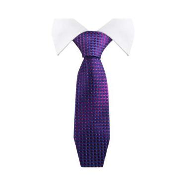 Imagem de Gravata Masculina Slim Paisley De 36 Cores, Luxuosa, Azul Vintage, Par