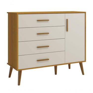 Imagem de Cômoda Sapateira Retrô Isis Areia Fosco Com Savana Fosco - Moveisaqui