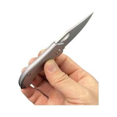 Imagem de Canivete Dobrável De Aço Inoxidável Com Chaveiro, Ferramenta De Corte 