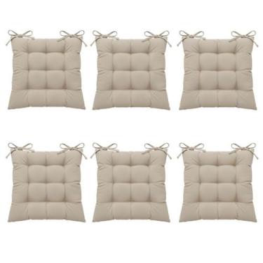 Imagem de Kit 6 Peças Futton 40x40cm Diversas Cores Futon Macio Para Cadeiras Ba