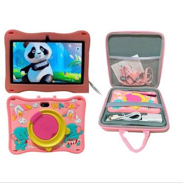 Imagem de Tablet Infantil Android 4Ram 64GB WiFi 5G Play Store Acompanha Maleta 