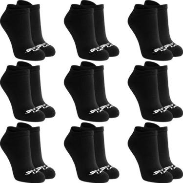 Imagem de Kit 9 Pares Meias Soquete Cano Curto Algodão Sport Academia - Flat Soc