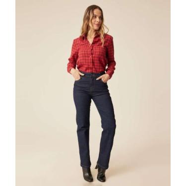 Imagem de Calça Jeans Reta Feminina Marisa-82219, 38, Azul