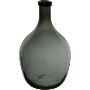 Imagem de VASO DECORATIVO ENFEITE CASA HOME&CO VIDRO 30x18x18cm FUMÊ