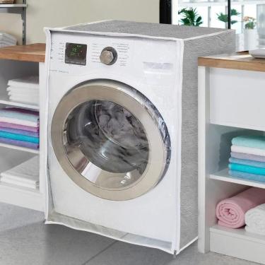 Imagem de Capa De Maquina De Lavar - Cinza Com Abertura Frontal