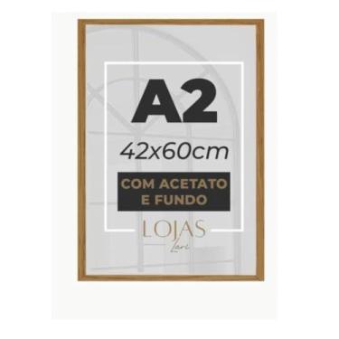 Imagem de Kit 3 Molduras Quadro A2 42x60 Com Acetato Poster Premium - Pinus - Lo