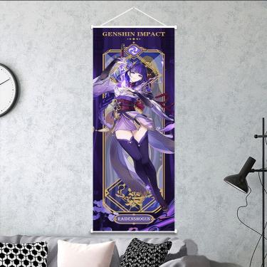 Imagem de Pintura artística de parede Genshin Impact Raiden Shogun 25x70cm