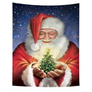 Imagem de Tapeçaria de Natal, parede de Papai Noel, 150x100cm, microtecido - yiw