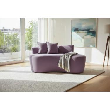 Imagem de Namoradeira Sofá Feijão Hana 130cm Orgânica Veludo - Mansão Decor