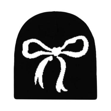 Imagem de Gorro Unissex Quente De Lã Estampado Estilo Y2K, Acessório Hip Hop - N