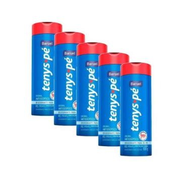 Imagem de Kit 5 Talco Pés Anticéptico Baruel Tenys Pé Pó 100G