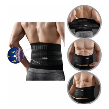 Imagem de Cinta Coluna Lombar C/ Hastes Flexíveis Dor Postura - Jigba, G