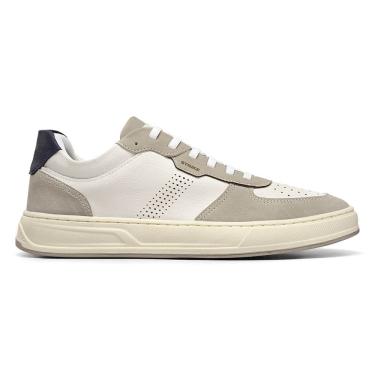 Imagem de Tênis Casual Masculino Sapatênis Strike Lands Branco Recorte