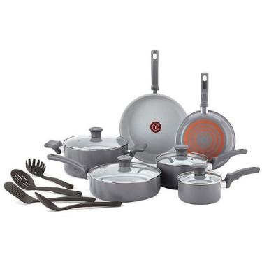 Imagem de Jogo De Panelas Cinza Recycled Ceramic Tefal 10 Peças, Cinza, 10