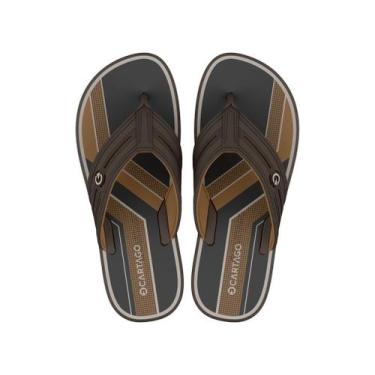 Imagem de Chinelo Cartago Palermo Sandália Casual Dedo 12572 12606 -, Marrom, Ma