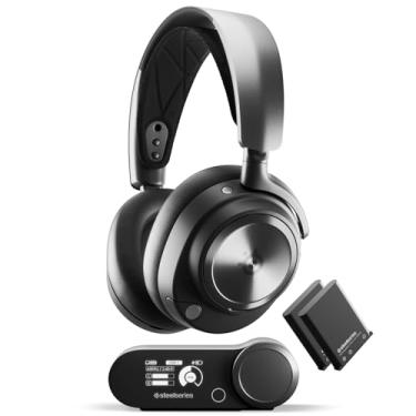 Imagem de SteelSeries Fone de ouvido Arctis Nova Pro sem fio multisistema para jogos – Drivers Hi-Fi premium – Cancelamento ativo de ruído – Sistema Infinity Power – Microfone retrátil oculto – PC, PS5/PS4,