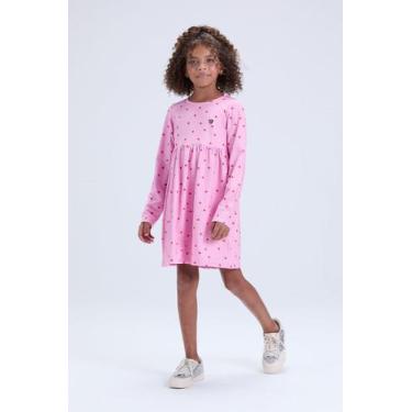 Imagem de Vestido Infantil de Inverno Feminino Suplex Térmico Corações - Vida Co
