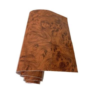 Imagem de Adesivo Vinílico Brilhante Com Textura De Madeira Para Carro, Impermeá