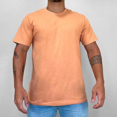 Imagem de Camiseta Manga Curta Essencial Confortável 100% Algodão Ogochi, Laranj