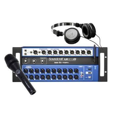 Imagem de Kit Misturador UI24 Soundcraft Fone de Ouvido AKG K414p Microfone AKG 